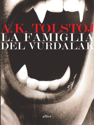 cover image of La famiglia del Vurdalak